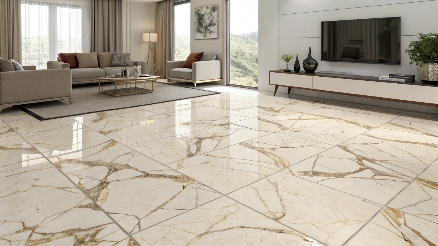 Керамическая плитка и керамогранит под цемент: урбанистический тренд